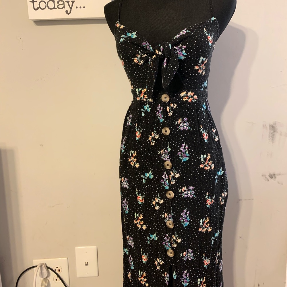 Black Floral Maxi Dress
